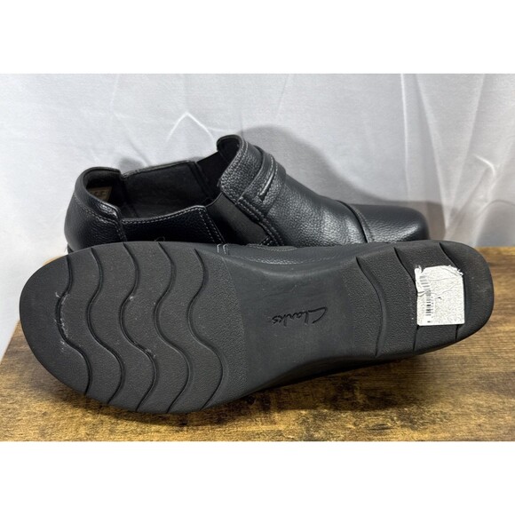 Clarks Women's Cheyn Madi Slip-On Black Leather Loafers Shoes Size 11 - Picture 6 of 15